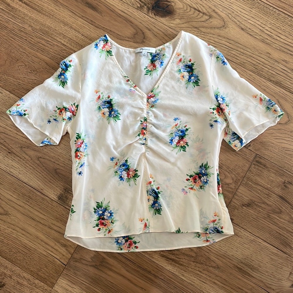 Madewell floral blouse